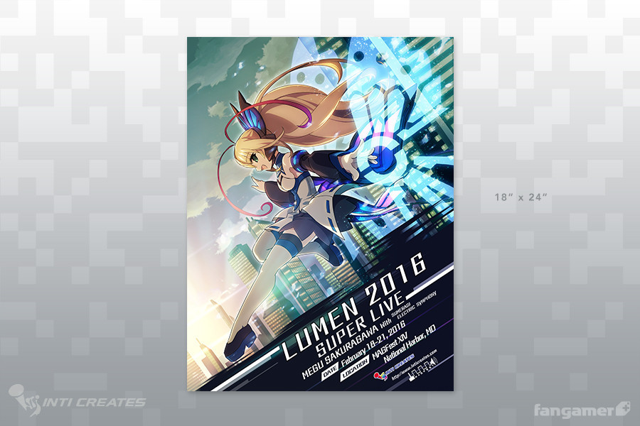 Gunvolt Merchandise - Lumen Super Live Poster