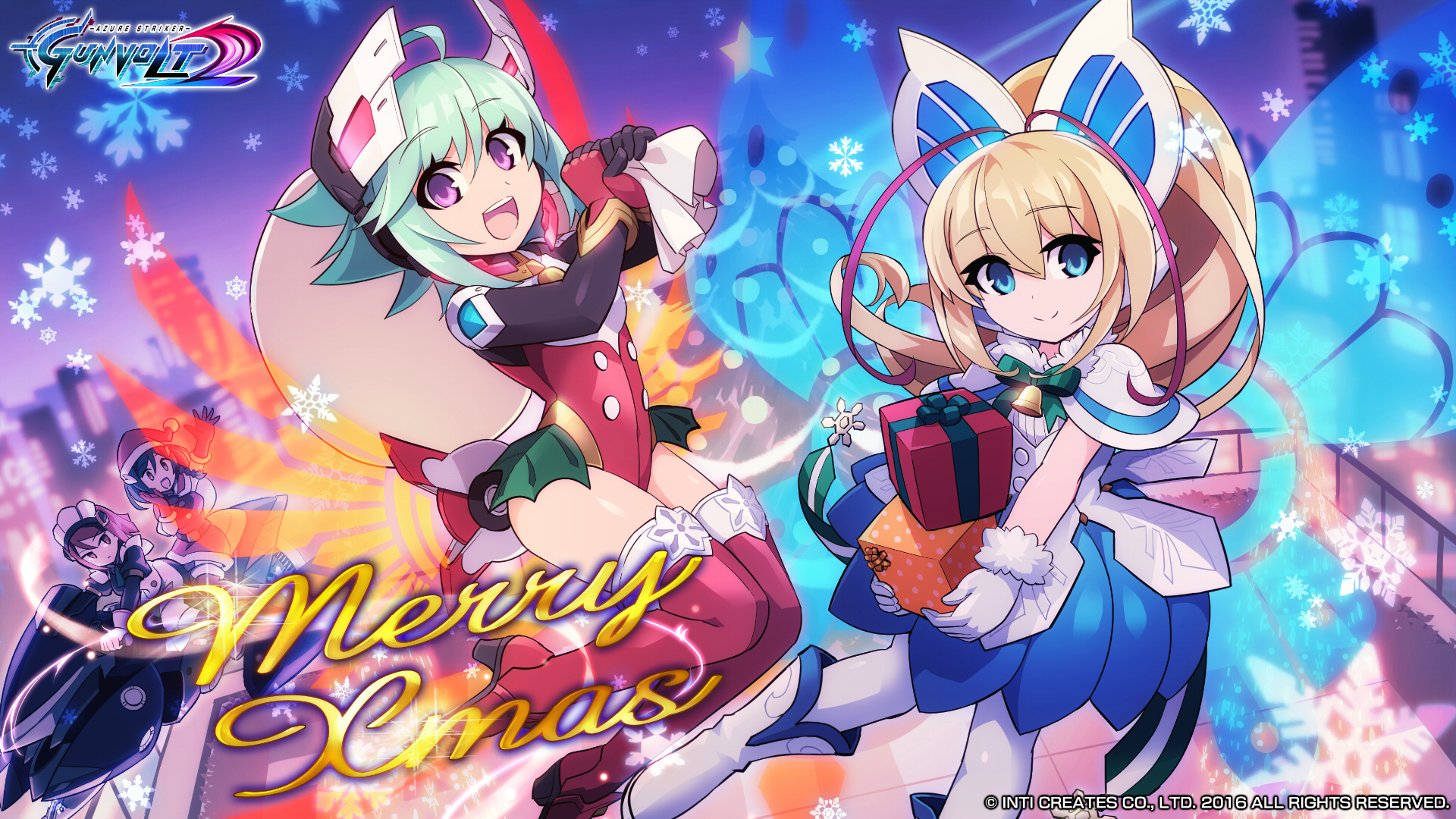 Azure Striker Gunvolt 2 Christmas wallpaper